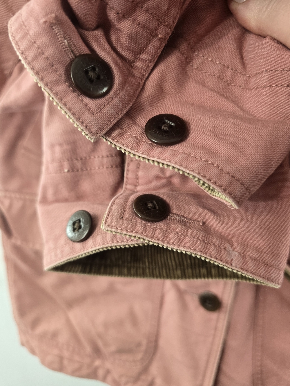 LL Bean Barn Jacket Corduroy Trim Vintage VTG 90s Y2k Chore Coat Button Front M - Picture 9 of 16